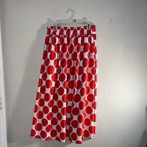 Chic Red Polka Dot A-Line Skirt